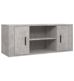 Meuble TV Gris béton 100x35x40 cm Bois d'ingénierie