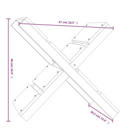 Porte-bûches 47x39,5x48 cm Bois massif de pin