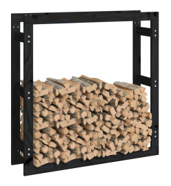 Support pour bois de chauffage Noir 100x25x100 cm Bois de pin