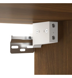 Armoire à miroir avec LED Chêne marron 76x15x55 cm