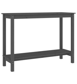 Table console Gris 110x40x80 cm Bois massif de pin