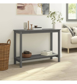 Table console Gris 110x40x80 cm Bois massif de pin