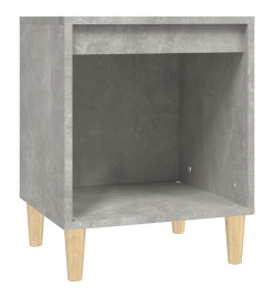 Tables de chevet 2 pcs Gris béton 40x35x50 cm