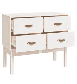 Armoire console Blanc 90x40x78 cm Bois de pin solide