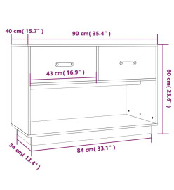 Meuble TV 90x40x60 cm Bois de pin massif