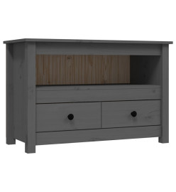 Meuble TV Gris 79x35x52 cm Bois de pin massif