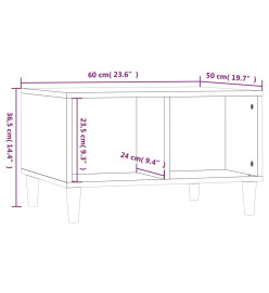 Table basse Chêne sonoma 60x50x36,5 cm Bois d'ingénierie