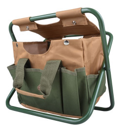 Esschert Design Sac à outils et tabouret de jardinage GT01
