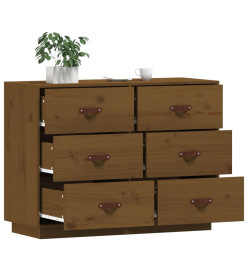 Buffet Marron miel 100x40x75 cm Bois massif de pin