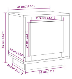 Table de chevet blanc 44x35x45 cm bois d’ingénierie