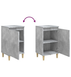 Tables de chevet 2 pcs gris béton 40x35x70 cm bois d'ingénierie