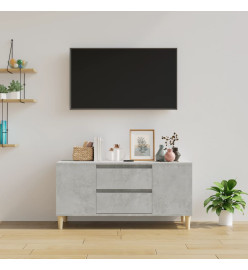 Meuble TV Gris béton 102x44,5x50 cm Bois d'ingénierie