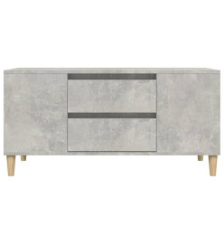 Meuble TV Gris béton 102x44,5x50 cm Bois d'ingénierie