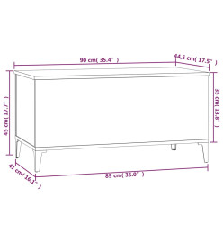 Table basse Gris béton 90x44,5x45 cm Bois d'ingénierie