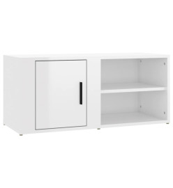 Meubles TV 2 pcs Blanc brillant 80x31,5x36 cm Bois d'ingénierie