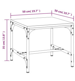 Table basse Chêne marron 50x50x35 cm Bois d'ingénierie