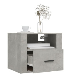 Tables de chevet murales 2 pcs Gris béton 50x36x40 cm