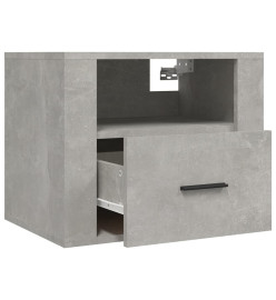 Tables de chevet murales 2 pcs Gris béton 50x36x40 cm