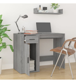 Bureau Sonoma gris 100x49x75 cm Bois d'ingénierie