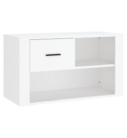 Armoire à chaussures Blanc 80x35x45 cm Bois d'ingénierie