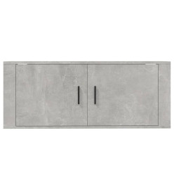 Meuble TV mural Gris béton 100x34,5x40 cm