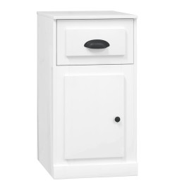 Armoire latérale avec tiroir blanc brillant 40x50x75 cm