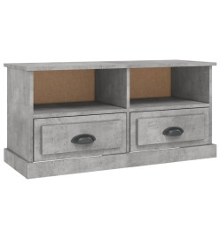 Meuble TV gris béton 93x35,5x45 cm bois d'ingénierie