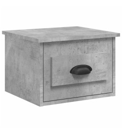 Table de chevet murale gris béton 50x36x40 cm