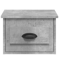 Table de chevet murale gris béton 50x36x40 cm