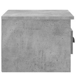 Table de chevet murale gris béton 50x36x40 cm