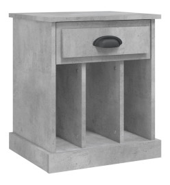 Table de chevet gris béton 43x36x50 cm