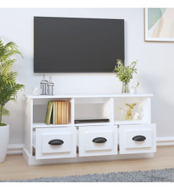 Meuble TV blanc 100x35x50 cm bois d'ingénierie