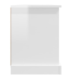 Meuble TV blanc brillant 99,5x35,5x48 cm bois d'ingénierie