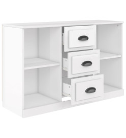 Buffet blanc brillant 104,5x35,5x67,5 cm bois d'ingénierie