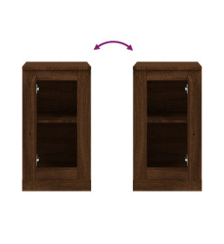 Buffets 2 pcs chêne marron 37,5x35,5x67,5 cm bois d'ingénierie