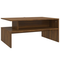 Table basse Chêne marron 90x60x42,5 cm Bois d'ingénierie