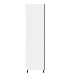 Armoire à réfrigérateur Chêne fumé 60x57x207 cm Bois