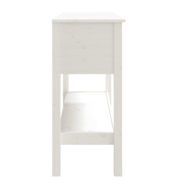 Table console Blanc 100x35x75 cm Bois massif de pin