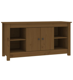 Meuble TV Marron miel 103x36,5x52 cm Bois de pin massif