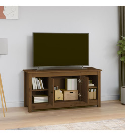 Meuble TV Marron miel 103x36,5x52 cm Bois de pin massif