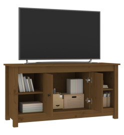 Meuble TV Marron miel 103x36,5x52 cm Bois de pin massif