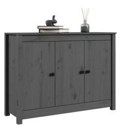 Buffet Gris 100x35x74 cm Bois massif de pin