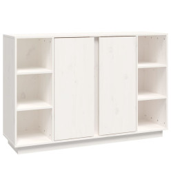 Buffet Blanc 120x35x80 cm Bois massif de pin