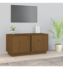 Meuble TV Marron miel 80x35x40,5 cm Bois de pin massif