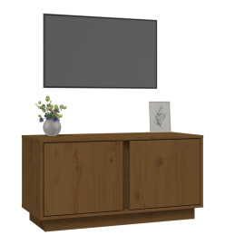 Meuble TV Marron miel 80x35x40,5 cm Bois de pin massif