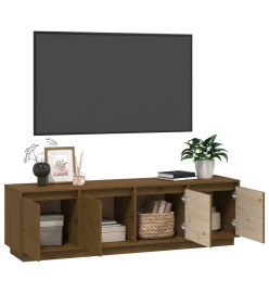 Meuble TV Marron miel 156x37x45 cm Bois de pin massif