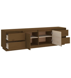 Meuble TV Marron miel 176x37x47,5 cm Bois de pin massif