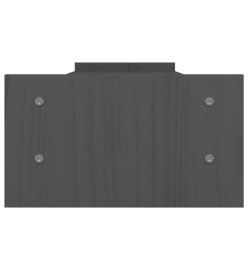 Support de moniteur Gris 100x27x15 cm Bois de pin solide