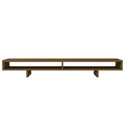 Support de moniteur Marron miel 100x27x14 cm Bois de pin solide