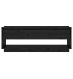 Meuble TV Noir 110,5x34x40 cm Bois de pin massif